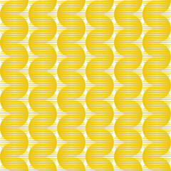 Geometric circles stylized pattern, 1960s, seamless textile print. 