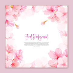 Beautiful cherry blossom flowers background