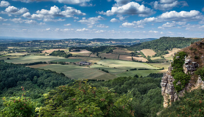 Fototapeta na wymiar a view of the North Yorkshire moors national park in summer from Sutton bank