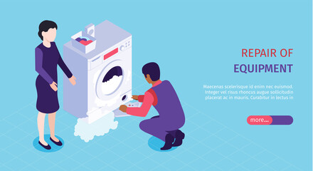 Repair Service Banner Illustration