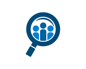 people search recruitment logo template