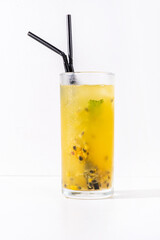 summer lemonade on the white