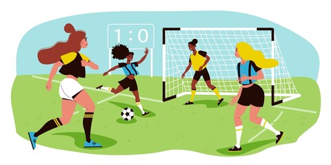 Flat Football Illustration
