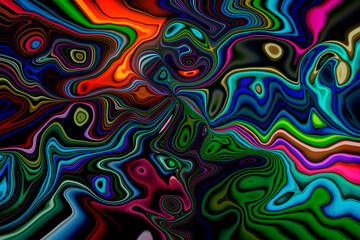 Abstract textured neon multicolored background