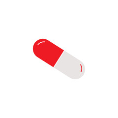 Simple capsule flat icon vector
