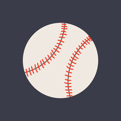 Baseball icon symbol vector, isolated on black background, illustration Vector EPS 10 