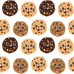 seamless repeating pattern with cookies