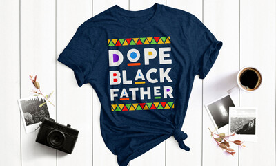 Father typography t-shirt design, Dope black father t-shirt design 