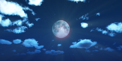 Naklejka na ściany i meble full moon at night night sky