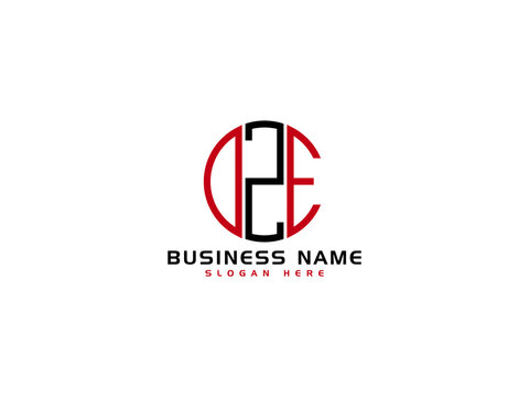 Creative DZE Logo Letter Vector Image Design For Business