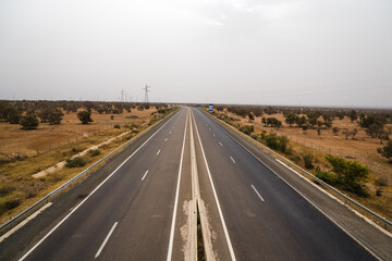highway in the desert , Morocco 