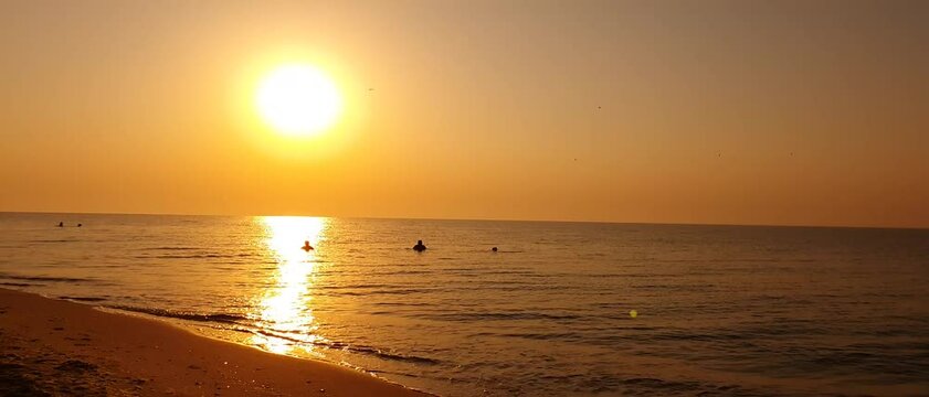 sunset on the sea