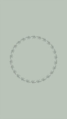 round frame with twigs green instagram story