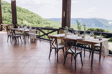 Boho wedding table for a newlywed banquet.