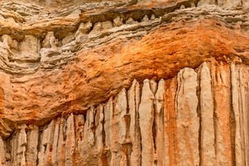 Cathedral like rock structures in the Red Rock Canyon State Park, California