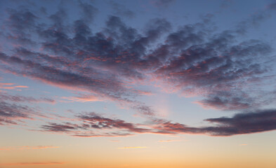 Fototapeta na wymiar Scottish Sunset/Sunrise Clouds and Sky