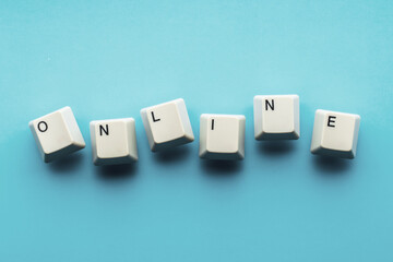 Online word consists of keyboard keys