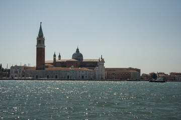 Fototapeta premium Venice view from the boat, Italy,2019,reflections of the Adriatic Sea
