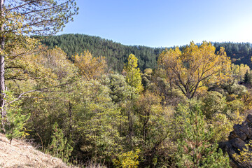 Landscape of Nishava river gorge, Balkan Mountains, Bulgaria
