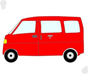 届ける郵便車のイメージ