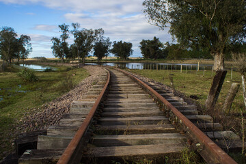Fototapeta premium old train track
