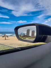 Urban reflection on the  Futuro beach, Ceará, Brazil