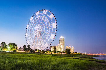 ferris wheel at night