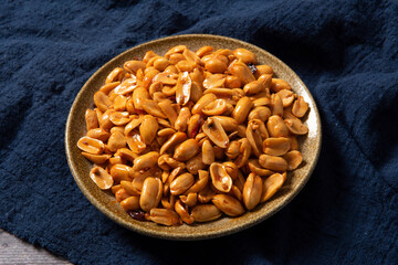 delicious snack fried spicy peanuts