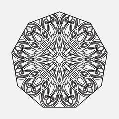Sweet mandala with floral pattern