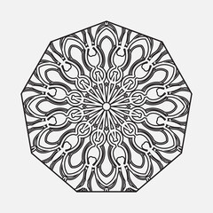 Sweet mandala with floral pattern
