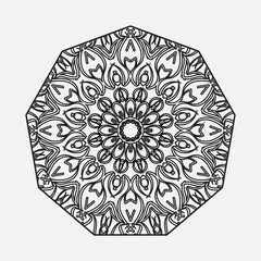 Sweet mandala with floral pattern