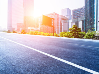 city street in the morning