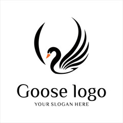 creative simple logo design  goose