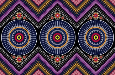 Geometric ethnic pattern vector background. seamless pattern traditional, Design for background, wallpaper, Batik, fabric, carpet, clothing, wrapping, and textile. ethnic pattern illustration.