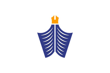 Book With Pen Education Logo Vector