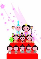 ひなまつり雛壇