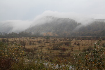 fog in the mountains