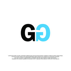 Simple modern minimalist logo of letter G with white background