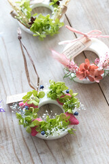 ドライフラワーのサシェ