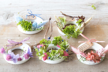 ドライフラワーのサシェ