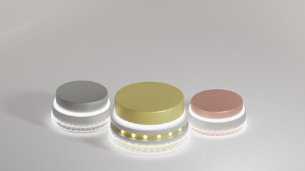 podium sport winner 1 2 3 gold silver bronze isometric 3d stage