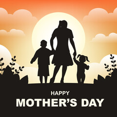 happy mother's day background template
