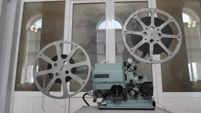 Retro Silent Film Video Projector To View Home Movies
