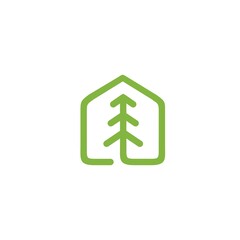 tree logo design concept icon template white background vector illustration