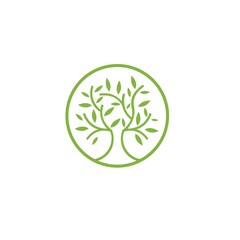 tree logo design concept icon template white background vector illustration