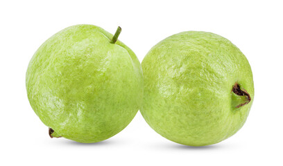 Pink Guava fruit isolated on white