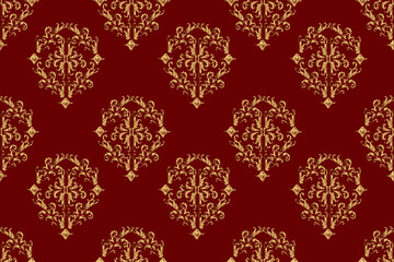 Seamless pattern with interesting doodles on colorfil background. Pano. Raster illustration.