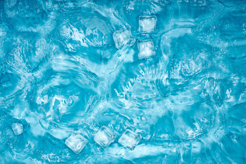 Obraz na płótnie Canvas Cool transparent ice in summer