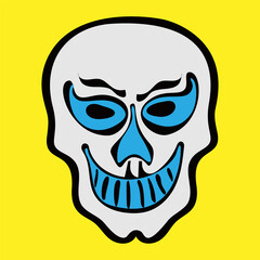 human skull: symbol, icon, avatar 