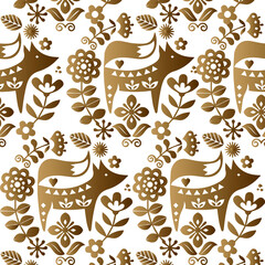 seamless pattern with cats and birds